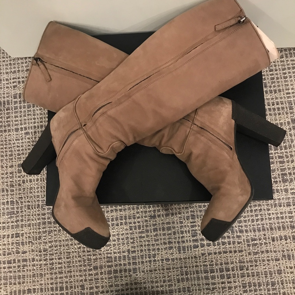 Furla Tan Suede Boots